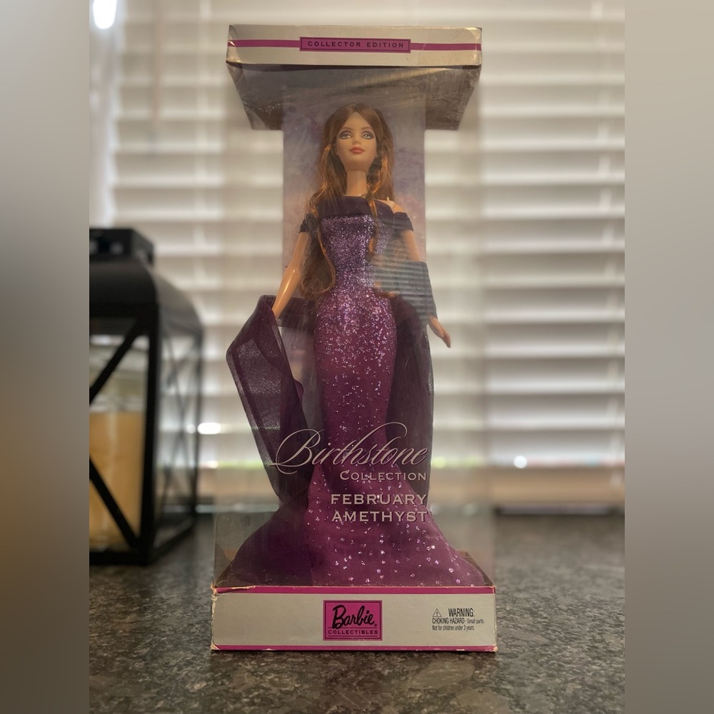 2002 Barbie • February Amethyst •  Birthstone Collection • NEVER OPENED